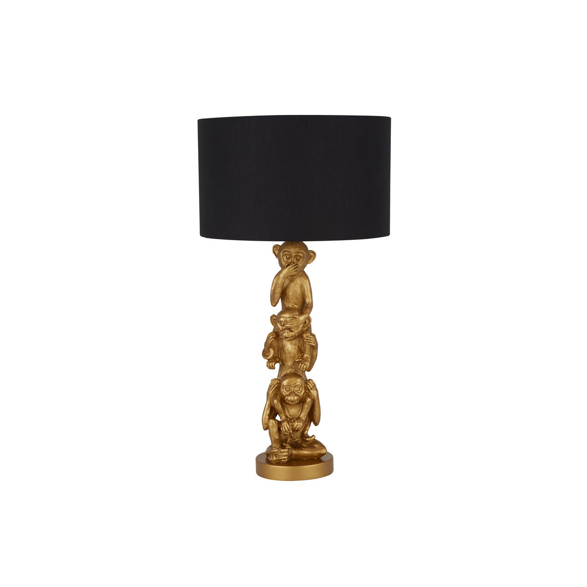 LED-TISCHLEUCHTE 3 Wise Monkeys 28/42 cm   - LIFESTYLE, Naturmaterialien/Textil (28/42cm) - Searchlight