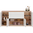 SIDEBOARD in 184/93/42 cm - Schwarz/Weiß, Design, Holzwerkstoff/Kunststoff (184/93/42cm) - Xora