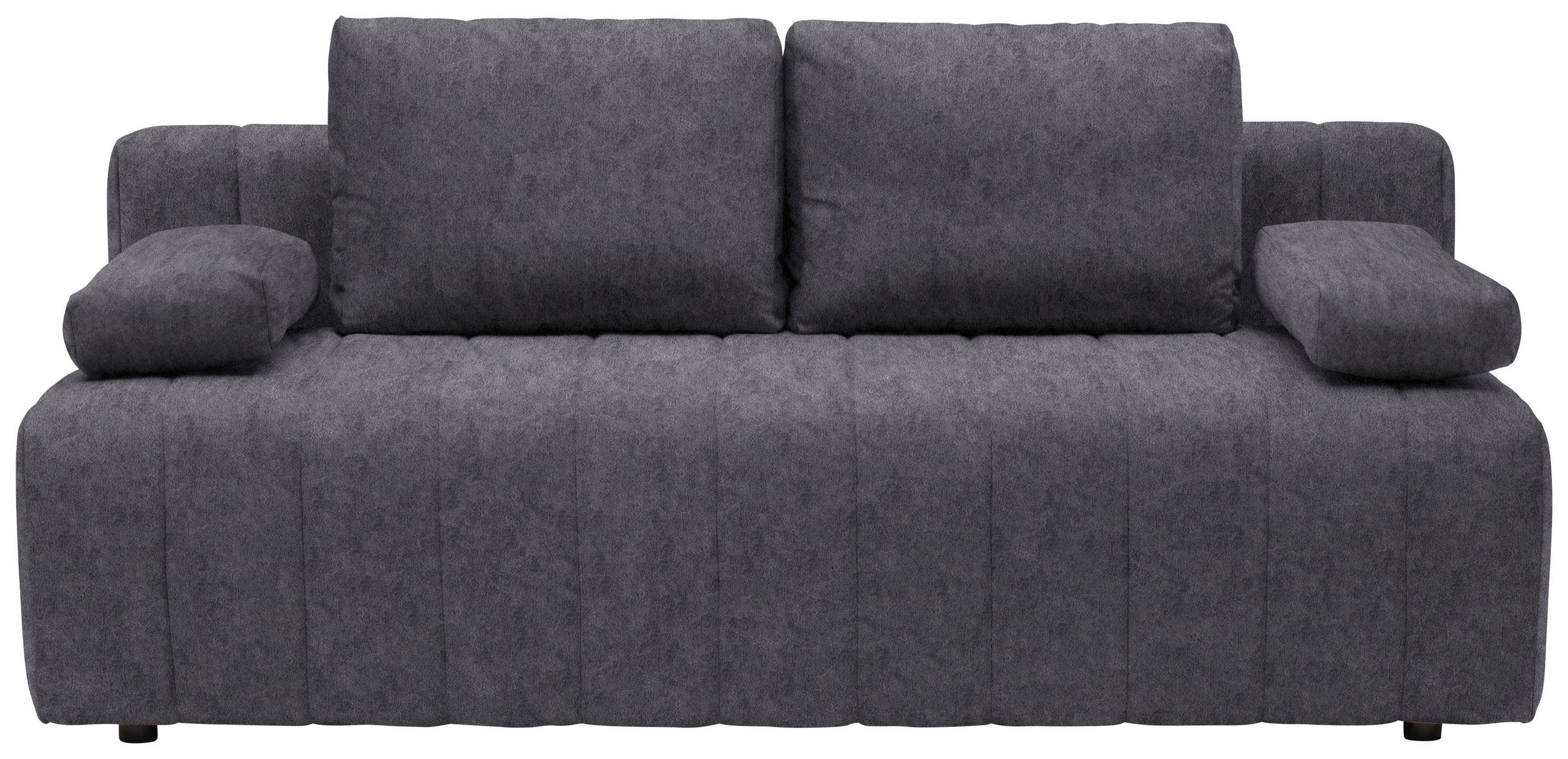 SCHLAFSOFA  in Flachgewebe Dunkelgrau  - Dunkelgrau/Schwarz, MODERN, Kunststoff/Textil (194/78-87/92cm) - Xora