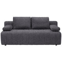 SCHLAFSOFA  mit Stoffauswahl, Schlafen auf Sitzhöhe Flachgewebe Dunkelgrau  - Dunkelgrau/Schwarz, MODERN, Kunststoff/Textil (194/78-87/92cm) - MID.YOU