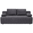 SCHLAFSOFA  in Flachgewebe Dunkelgrau  - Dunkelgrau/Schwarz, MODERN, Kunststoff/Textil (194/78-87/92cm) - Xora