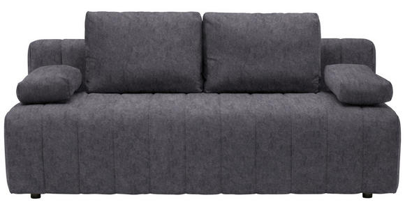 SCHLAFSOFA  in Flachgewebe Dunkelgrau  - Dunkelgrau/Schwarz, MODERN, Kunststoff/Textil (194/78-87/92cm) - Xora