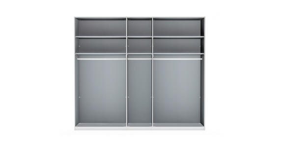 DREHTÜRENSCHRANK 250/236/58 cm 5-türig  - Schieferfarben/Eiche Bianco, KONVENTIONELL, Glas/Holzwerkstoff (250/236/58cm) - Dieter Knoll