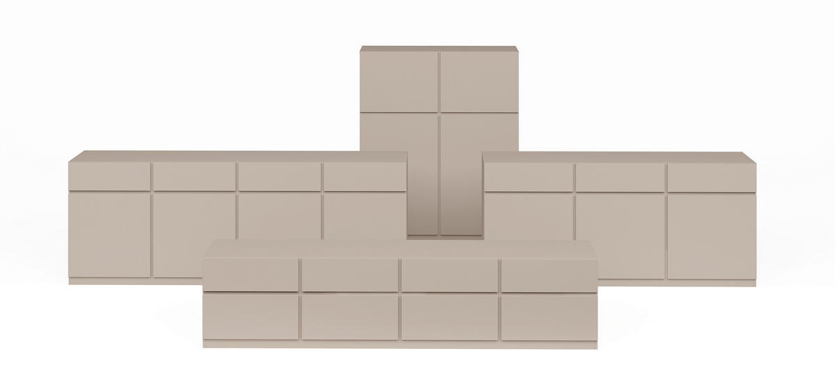 HIGHBOARD Bern  in 119,5/143/40 cm  - Beige, Design, Holzwerkstoff (119,5/143/40cm) - MID.YOU