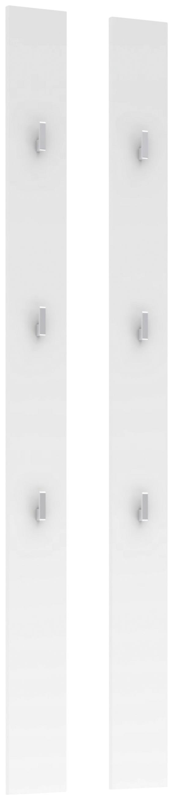 GARDEROBNI PANEL - bela, Moderno, leseni material (13/150/2cm) - Voleo