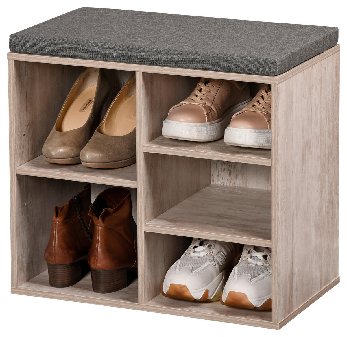 GARDEROBENBANK - Grau, Basics (51,5/29,5/48cm) - Kesper
