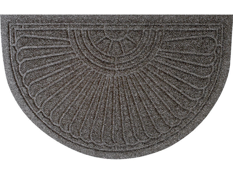 FUßMATTE 55/85 cm Halfmoon Dark Grey  - Grau, KONVENTIONELL, Kunststoff/Textil (55/85cm) - wash+dry