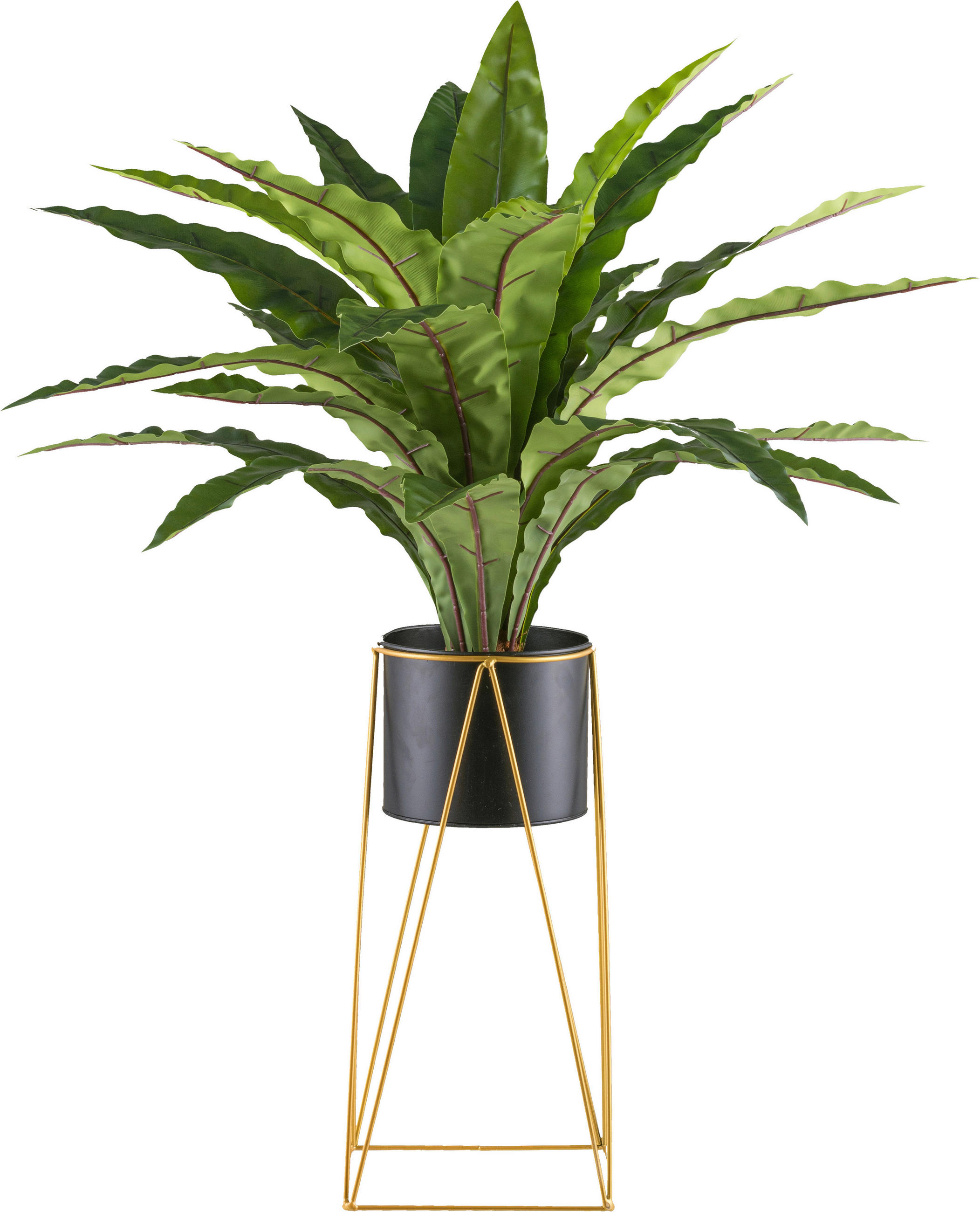 KUNSTPFLANZE 105 cm  - Schwarz/Grün, Design, Kunststoff/Metall (105cm) - P & B
