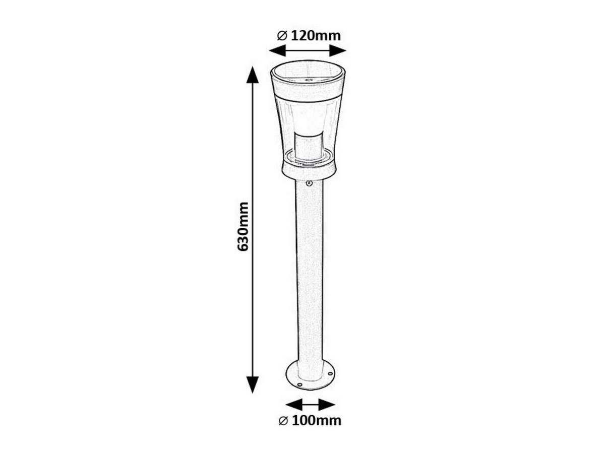 SVJETILJKA SOLARNA Angers  - siva/prozirno, Basics, plastika (12/63cm)