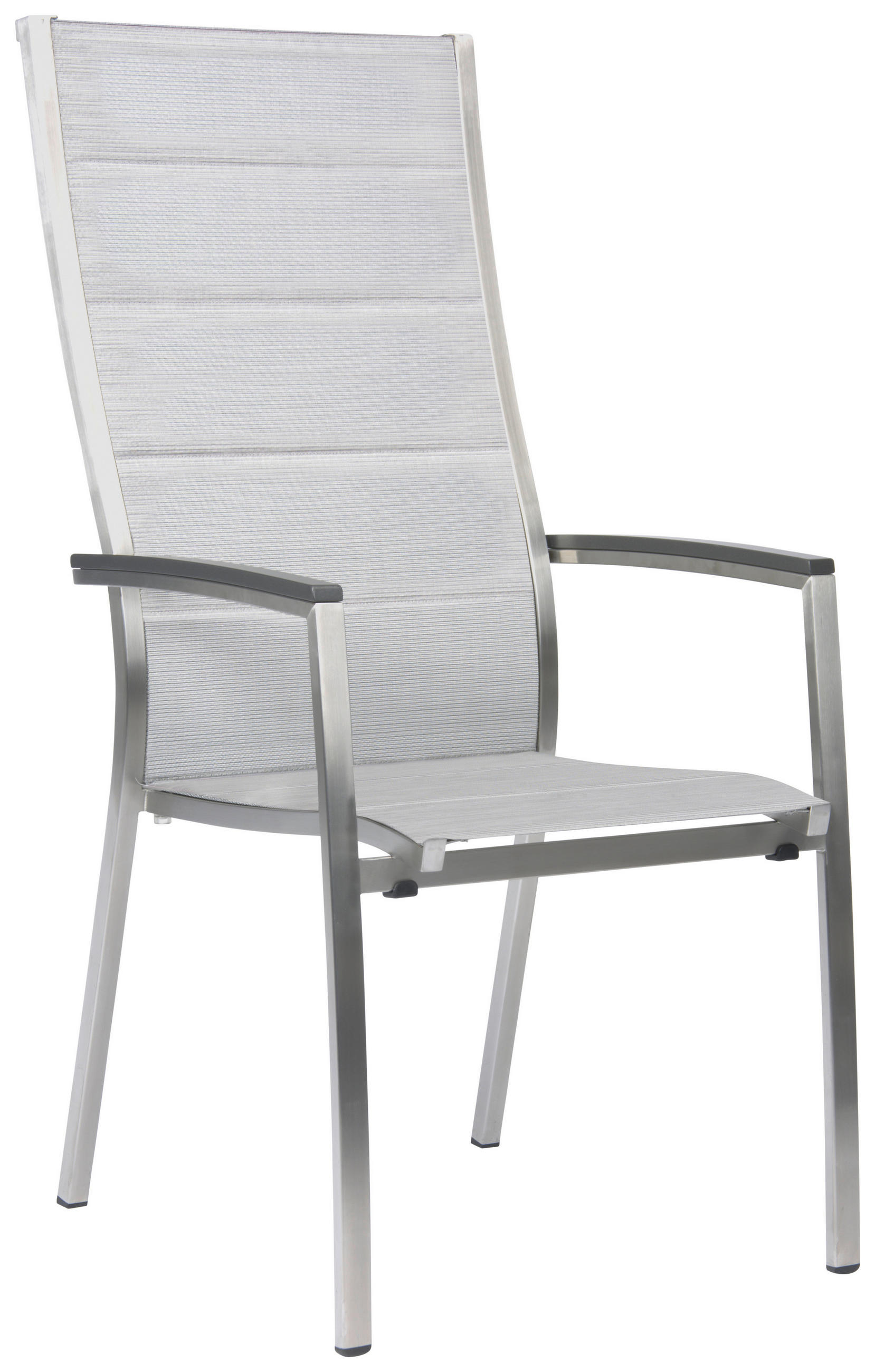 STAPELSESSEL Edelstahl Anthrazit, Silberfarben, Edelstahlfarben  - Edelstahlfarben/Anthrazit, Basics, Textil/Metall (57/92/61cm) - Stern