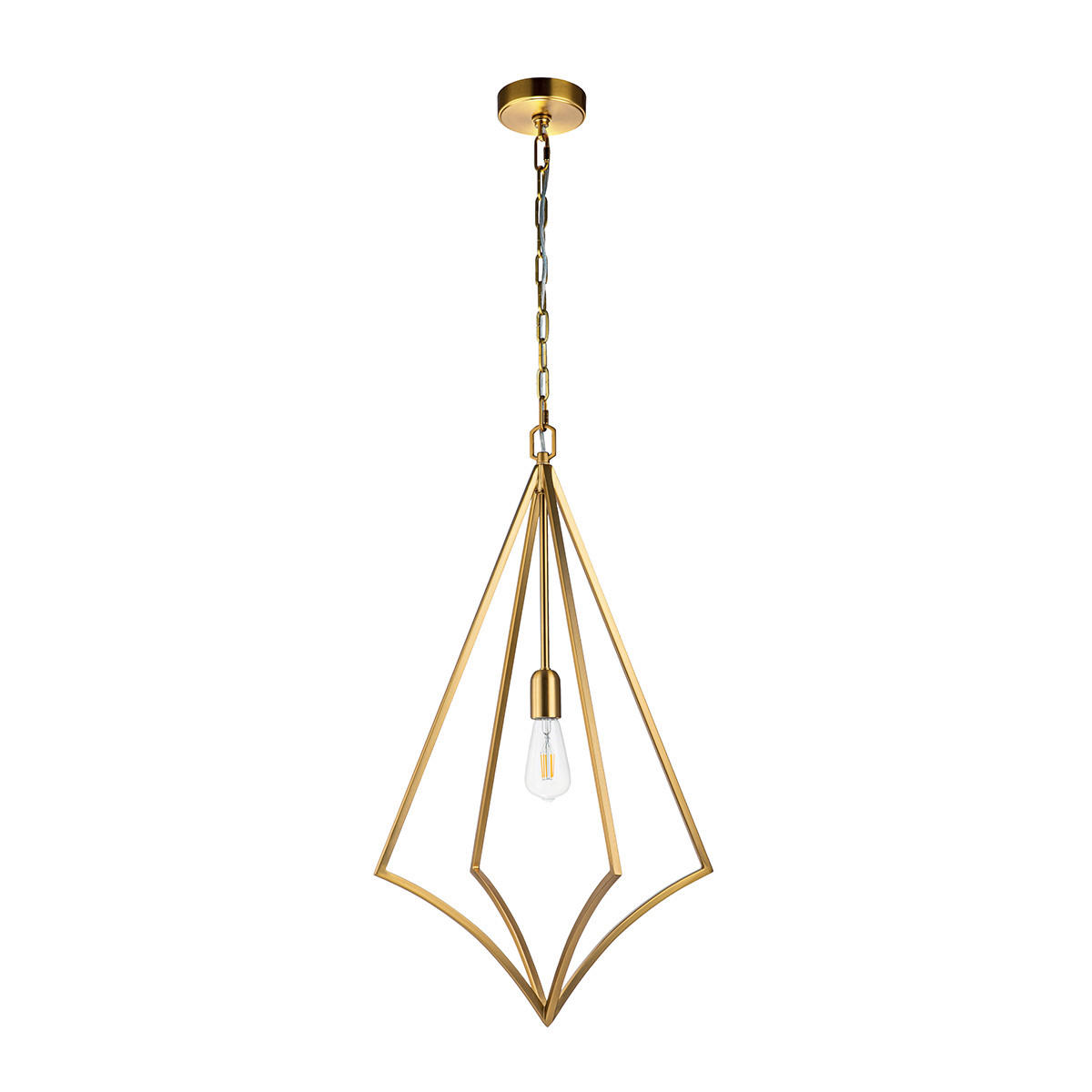 HÄNGLAMPA Elstead Nico 48.9/90.8  cm  - mässingsfärgad, Klassisk, metall (48.9/90.8 cm) - Elstead Lighting