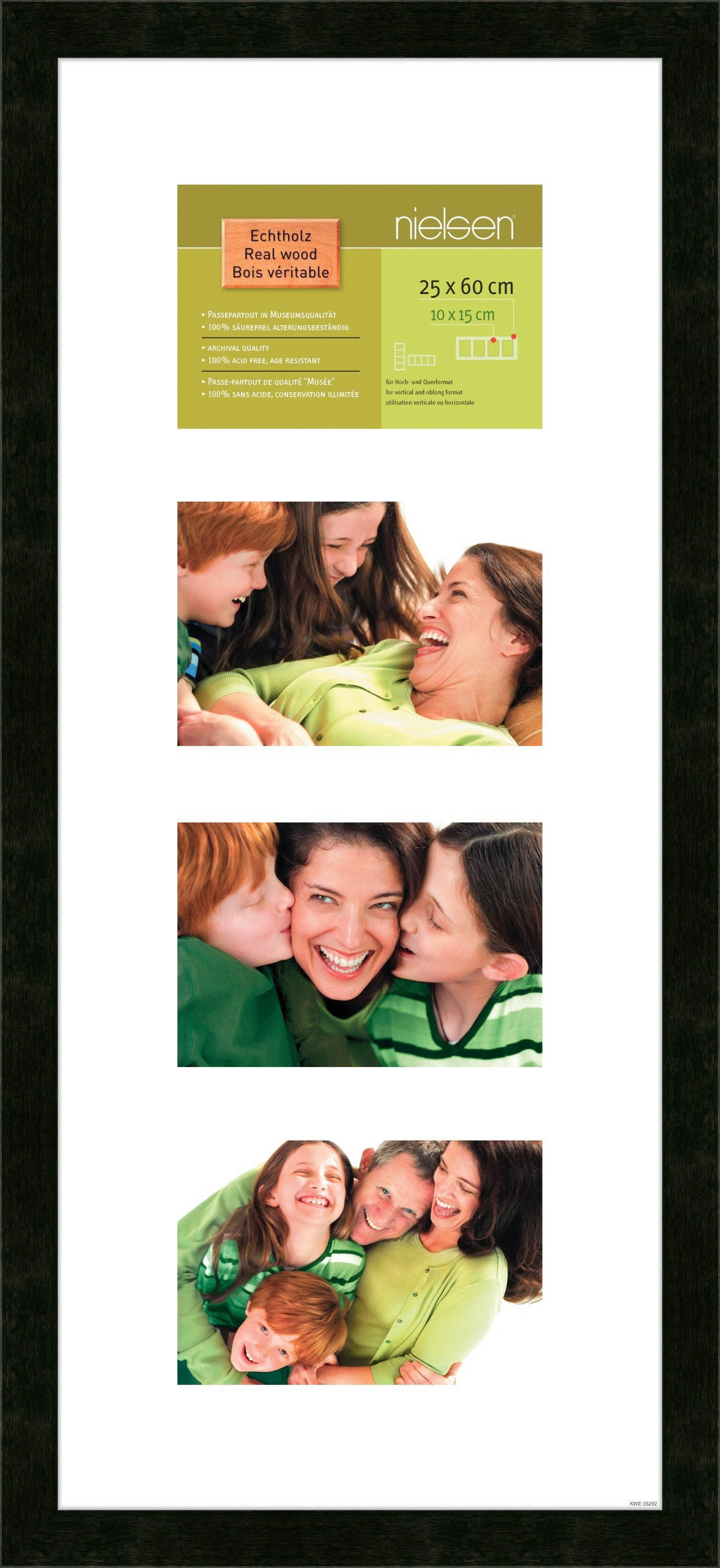 BILDERRAHMEN 29,8/64,8 cm  - Schwarz, Basics, Holzwerkstoff (29,8/64,8cm) - Nielsen