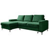 ECKSOFA Smaragdgrün Cord  - Smaragdgrün/Schwarz, Design, Textil/Metall (148/236cm) - MID.YOU