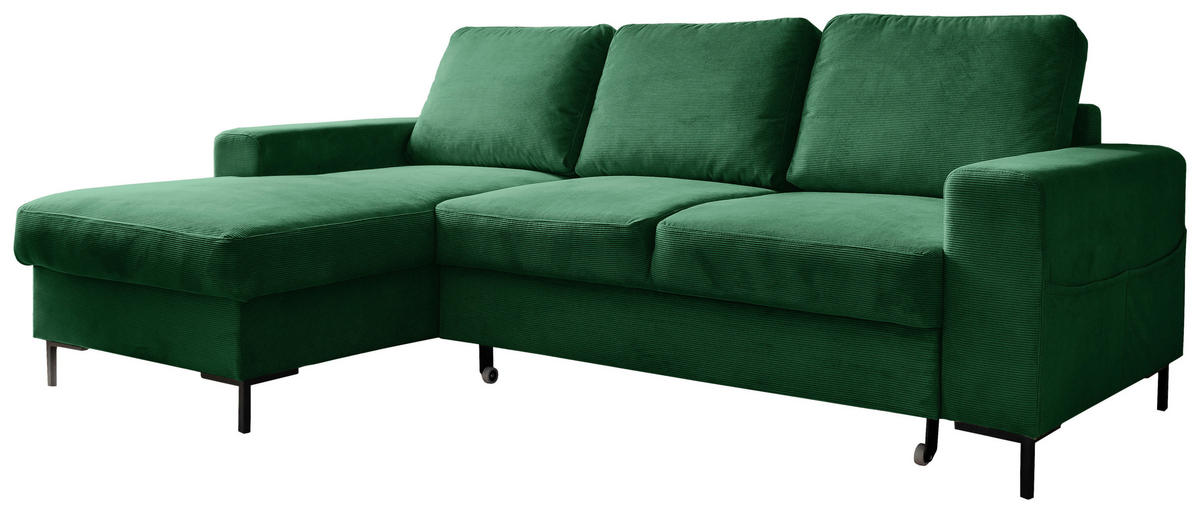 Freisteller von MID.YOU ECKSOFA Smaragdgrün Cord.