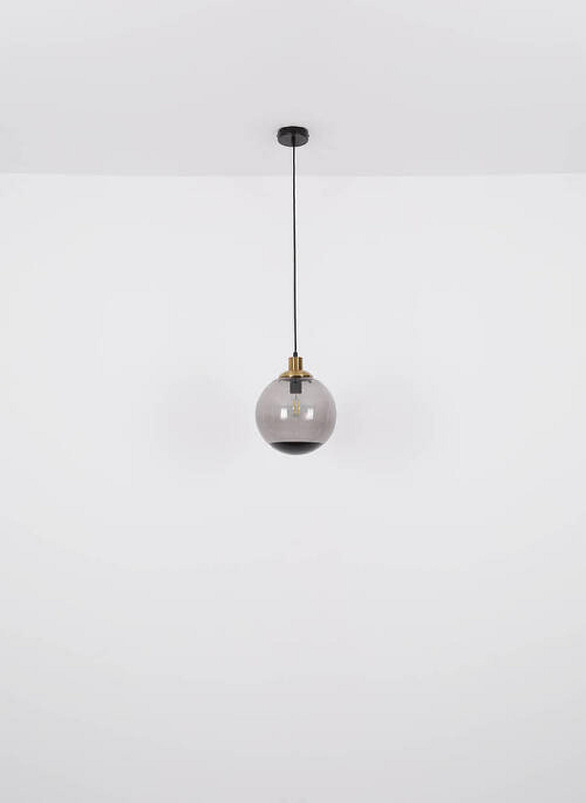 VISEČA SVETILKA        51/120 cm      E27 - črna/barve medenine, Design, kovina/umetna masa (51/120cm) - Globo