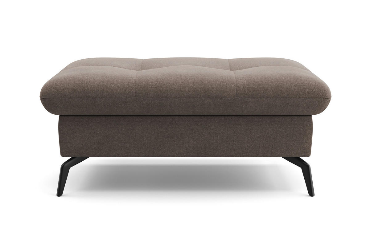 HOCKER in Textil Schlammfarben  - Schlammfarben/Schwarz, KONVENTIONELL, Textil/Metall (102/47/69cm) - Sit & More