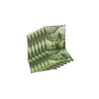 SESSELAUFLAGENSET Blätter  - Grau/Grün, KONVENTIONELL, Textil (48/5/98cm)