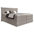 BOXSPRINGBETT 180/200 cm  in Taupe  - Taupe/Schwarz, Design, Kunststoff/Textil (180/200cm) - Esposa