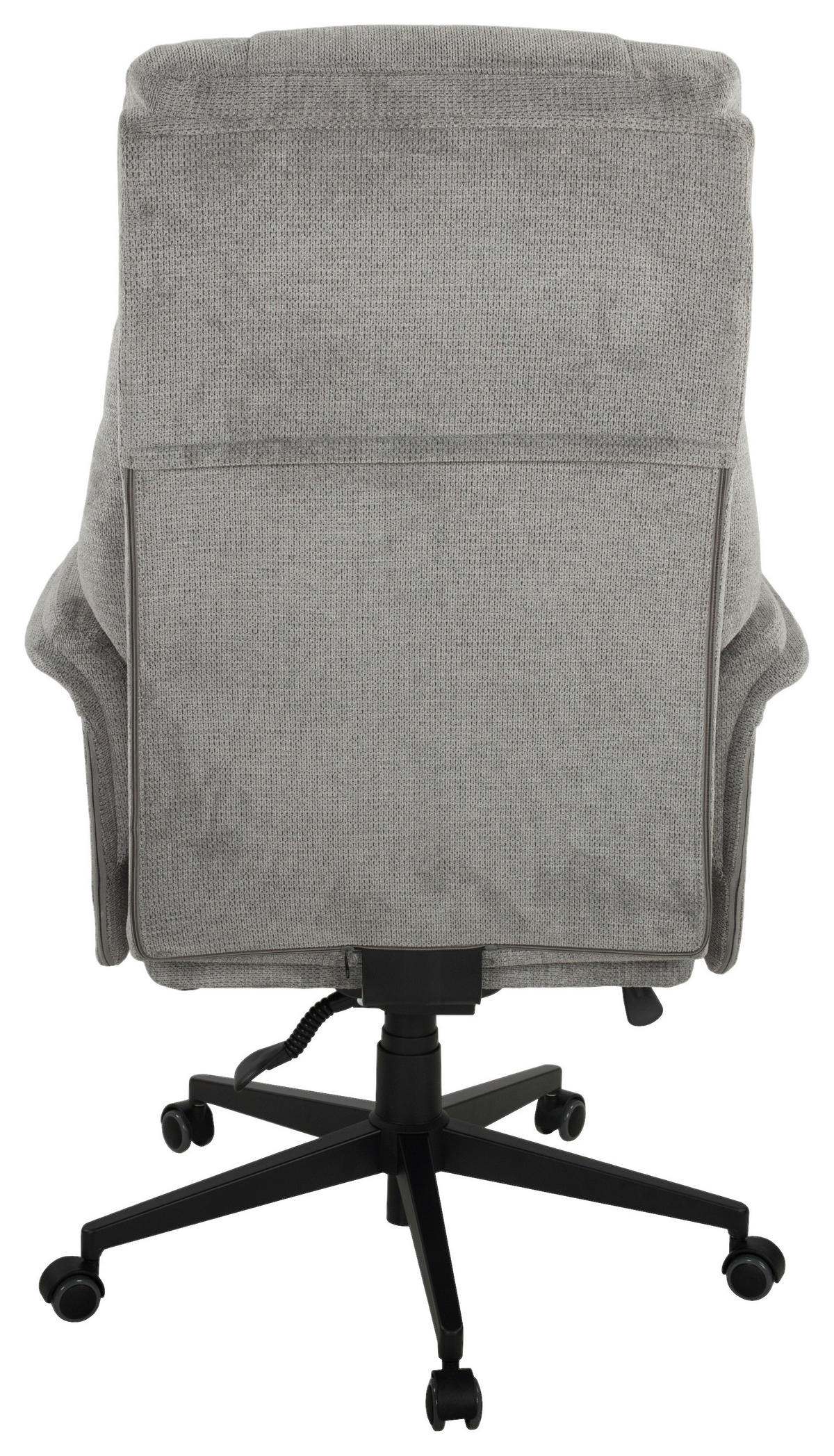 CHEFSESSEL Webstoff Grau, Schwarz  - Schwarz/Grau, KONVENTIONELL, Kunststoff/Textil (68/113-121/68cm) - Venda