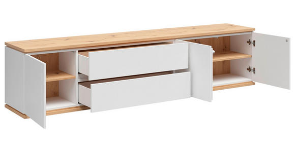 LOWBOARD  230/55/42 cm 2 Schublade(n) hängend  - Weiß/Eiche Artisan, MODERN, Holzwerkstoff (230/55/42cm) - Xora