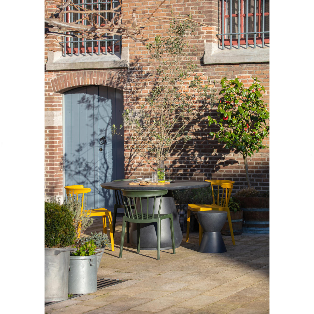 GARTENSTUHL-SET Grün  - Grün, MODERN, Kunststoff (52/75/53cm) - Livetastic