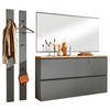 GARDEROBE 4-teilig  in 160/20/31 cm  - Eichefarben/Grau, Design, Holz (160/20/31cm) - Dieter Knoll