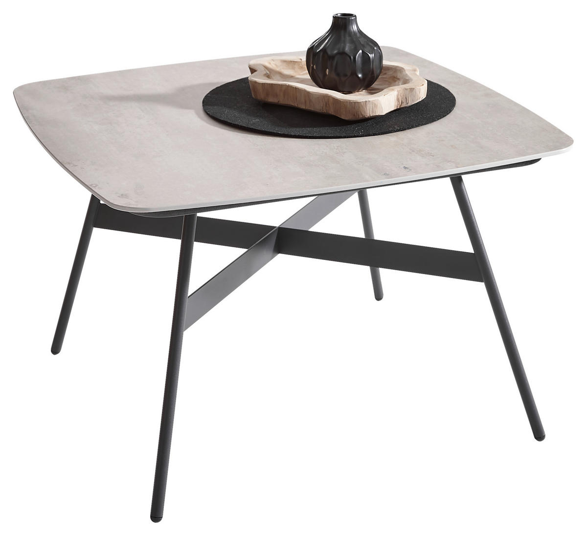 COUCHTISCH quadratisch Anthrazit, Grau 65/65/42 cm Anthrazit, Grau von VENJAKOB