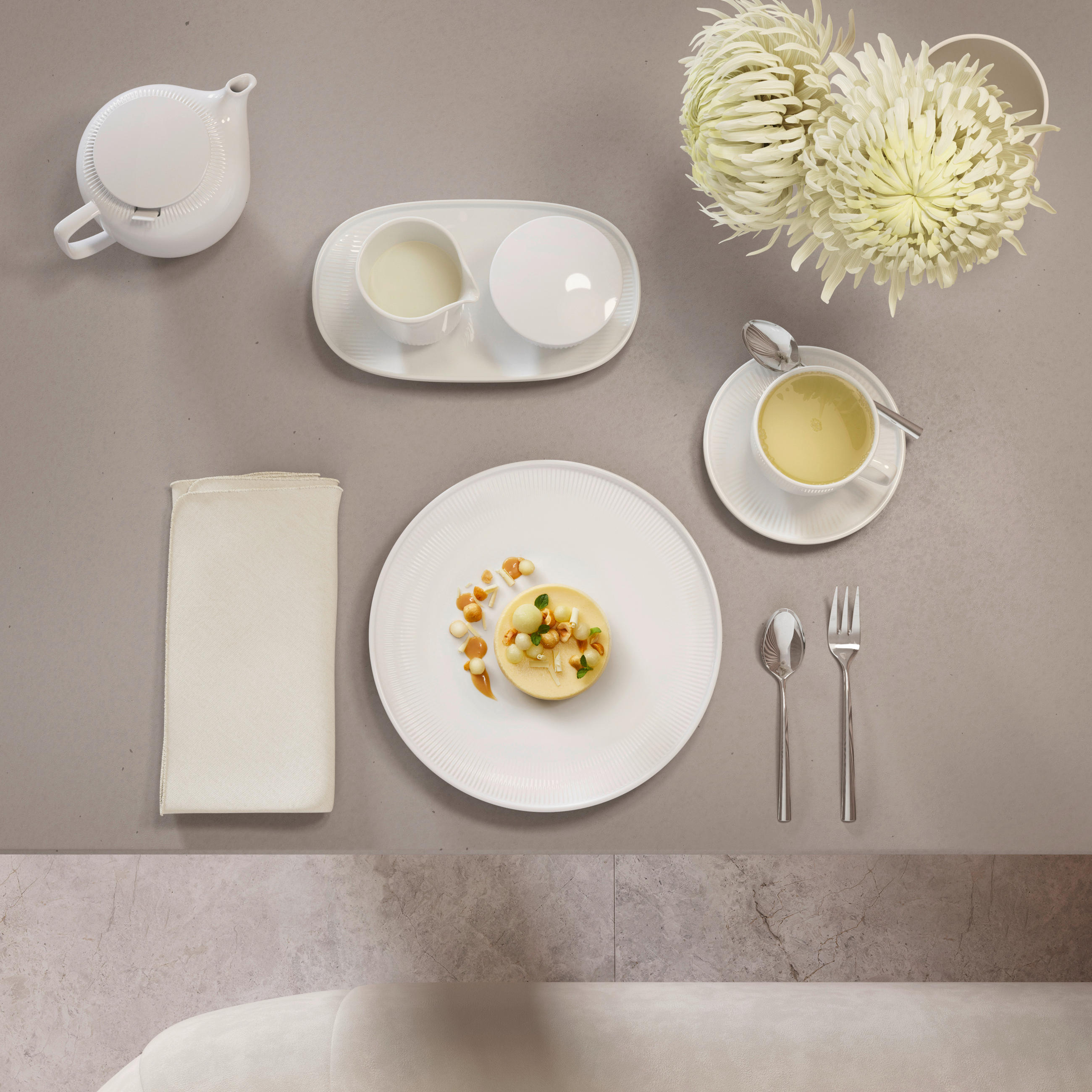 FRÜHSTÜCKSTELLER Weiß 22 cm Afina  - Weiß, LIFESTYLE, Keramik (22cm) - Villeroy & Boch
