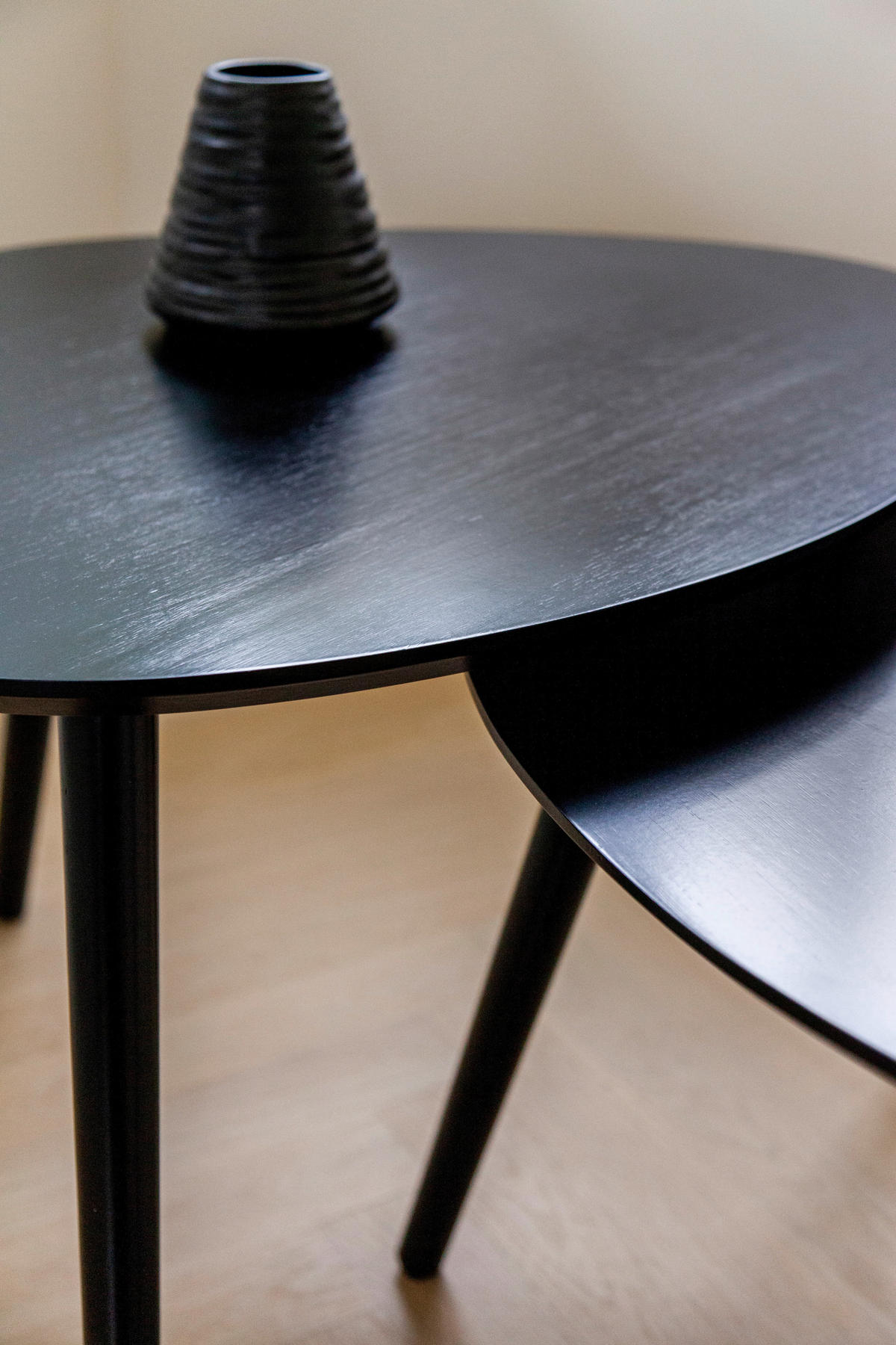 SATZTISCH Bambus vollmassiv Schwarz  - Schwarz, MODERN, Holz (68/57/45cm) - MID.YOU