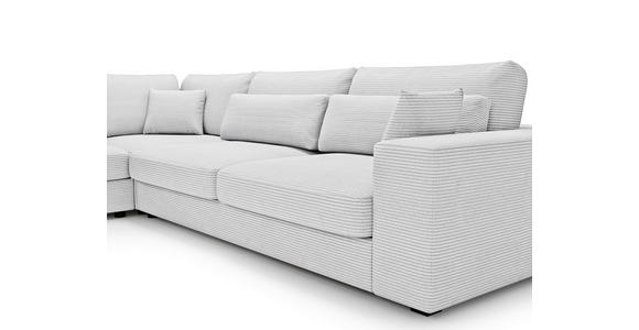 ECKSOFA in Cord Hellgrau  - Hellgrau/Schwarz, KONVENTIONELL, Kunststoff/Textil (250/314cm) - Carryhome