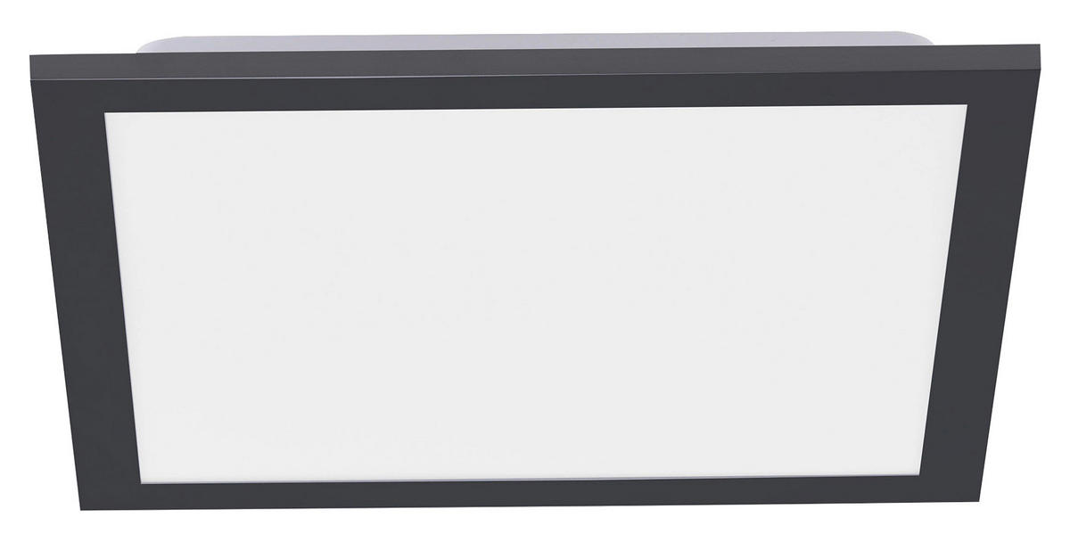 LED-DECKENLEUCHTE 18 W    29,5/29,5/6 cm  - Schwarz, Basics, Kunststoff/Metall (29,5/29,5/6cm)