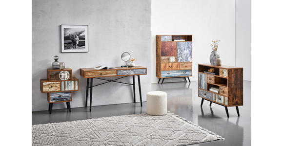 KONSOLENTISCH Hellgrau, Hellblau, Rostfarben - Klar/Rostfarben, LIFESTYLE, Holzwerkstoff/Kunststoff (120/39/73cm) - Carryhome