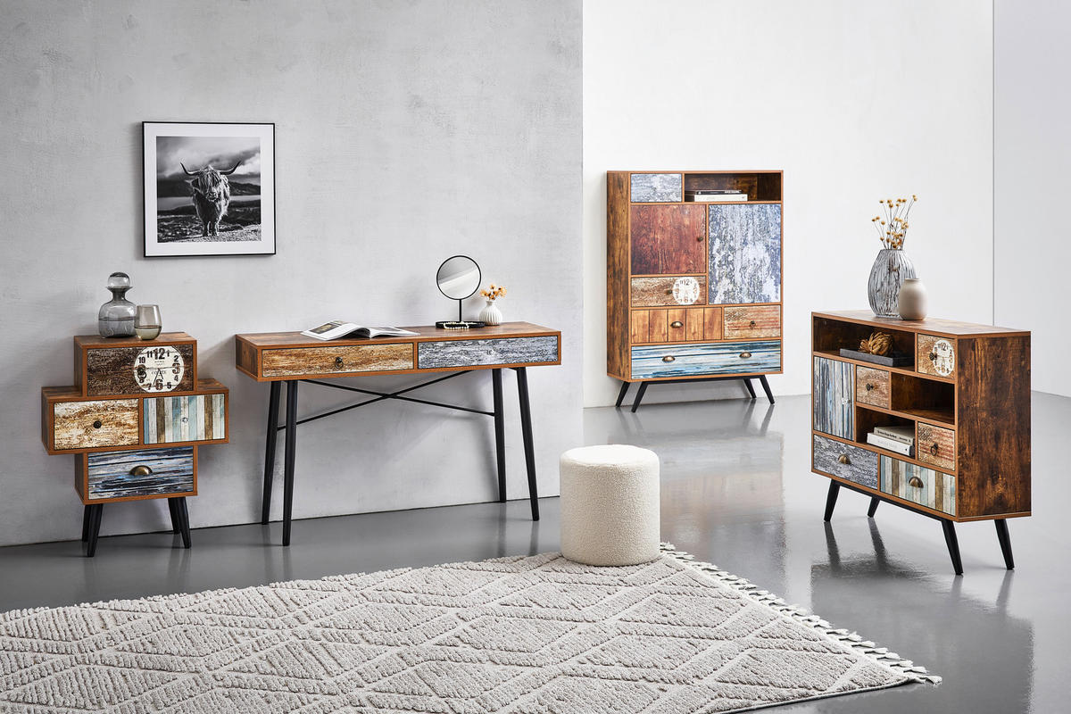 KOMMODE  in 93/80/29 cm  - Klar/Hellbraun, LIFESTYLE, Holzwerkstoff/Kunststoff (93/80/29cm) - Carryhome