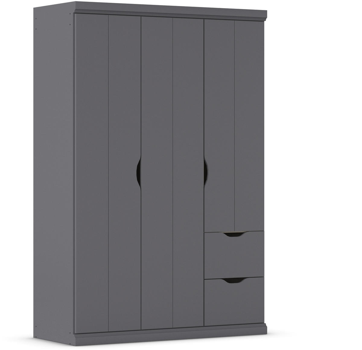 KLEIDERSCHRANK in Dunkelgrau  - Dunkelgrau, Basics, Holzwerkstoff (136/203/56cm) - Boxxx