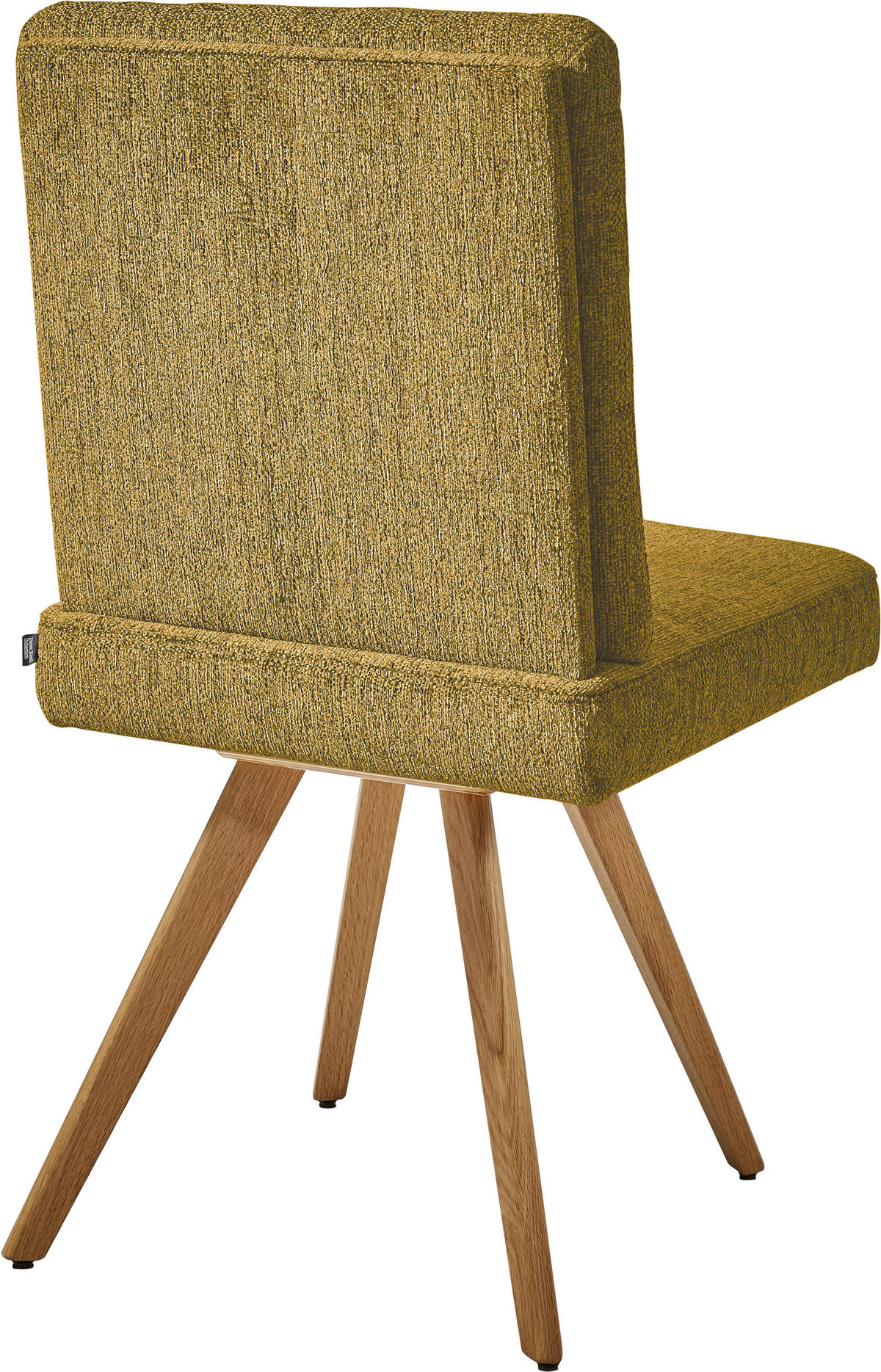 STUHL  in Flachgewebe Holz, Textil  - Eichefarben/Gelb, Design, Holz/Textil (46/94/58cm) - Dieter Knoll