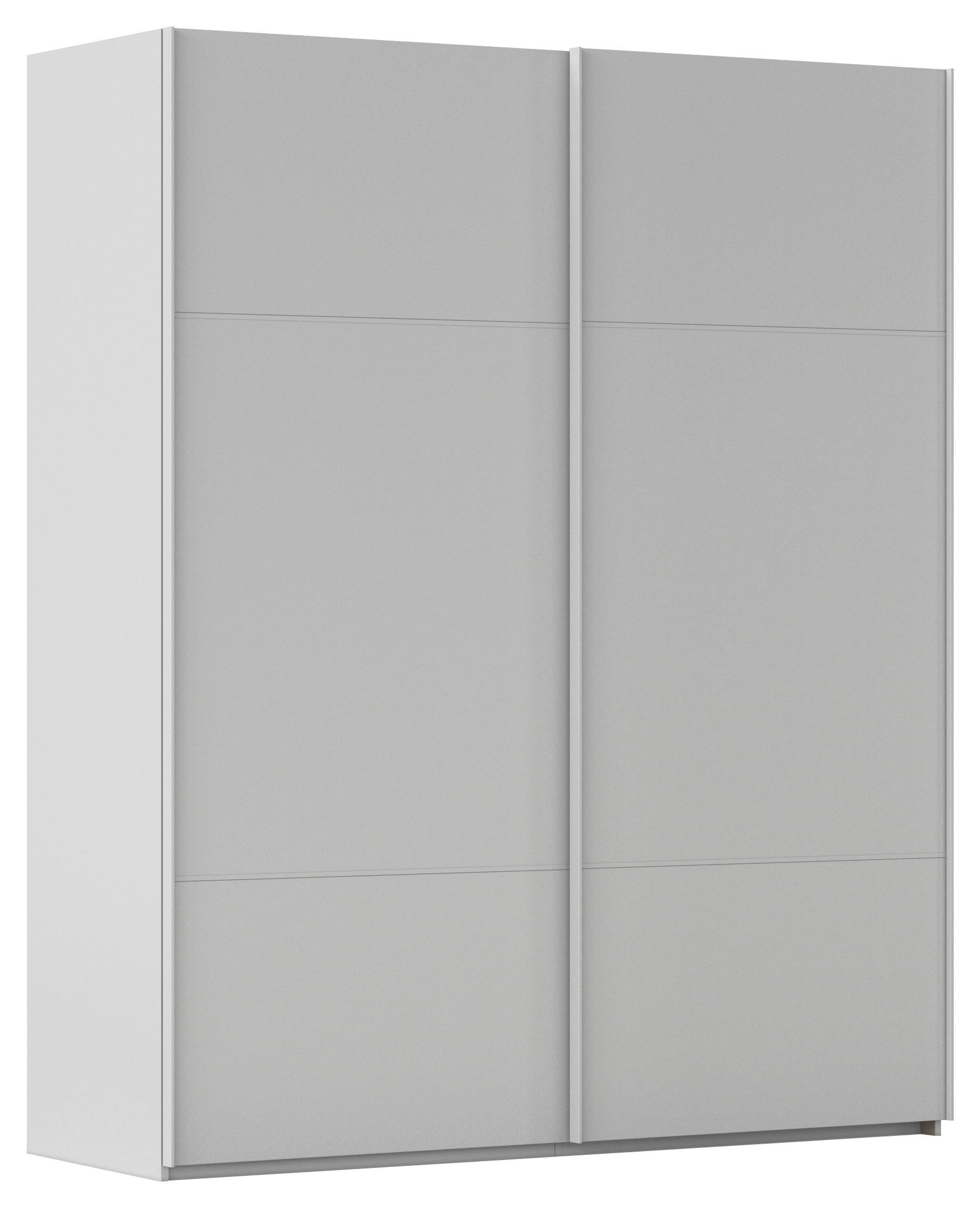 SCHWEBETÜRENSCHRANK in Grau  - Grau, KONVENTIONELL, Holzwerkstoff/Metall (201/223/68cm) - Novel