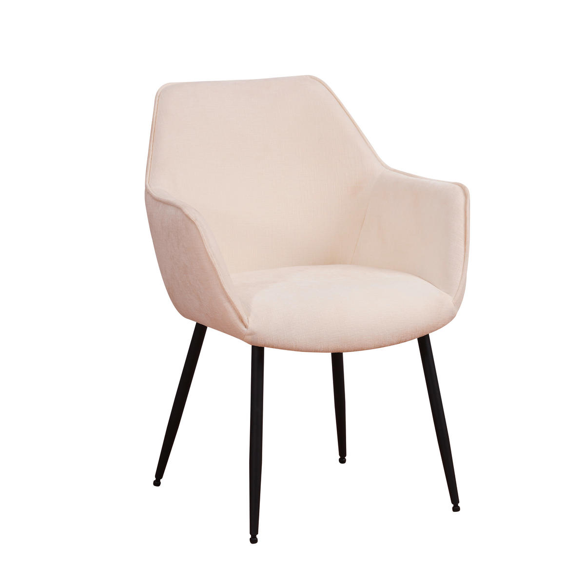 SADA STOLIČIEK S PODRÚČKAMI 2 kus - čierna/biela, Modern, kov/textil (61/84/59,5cm) - MID.YOU