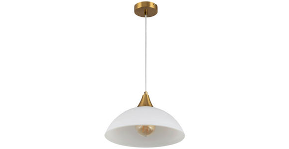 HÄNGELEUCHTE 30/150 cm - Weiß, Trend, Glas/Metall (30/150cm) - Novel