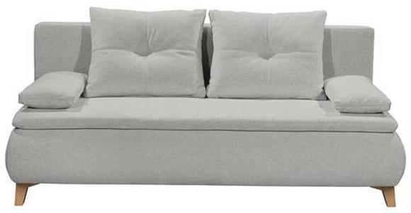 SCHLAFSOFA Webstoff Hellgrau  - Eichefarben/Hellgrau, Design, Kunststoff/Textil (202/94/104cm) - Carryhome