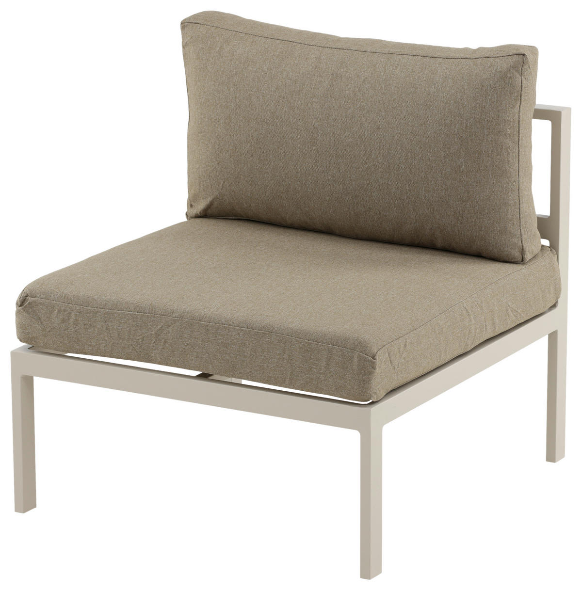 LOUNGESESSEL  - Beige/Grau, KONVENTIONELL, Metall (70/65/74cm) - Gardenson