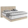 BOXSPRINGBETT 180/200 cm  in Beige  - Beige/Schwarz, KONVENTIONELL, Kunststoff/Textil (180/200cm) - Carryhome