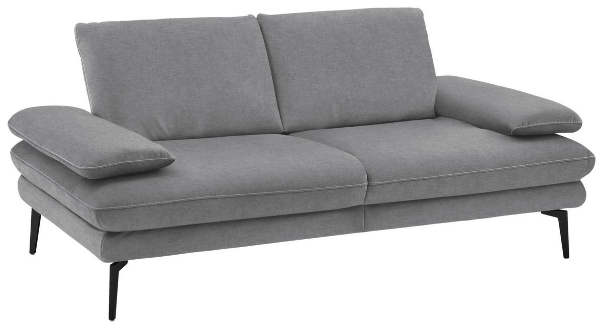 2,5-SITZER in Velours Salbeigrün  - Salbeigrün/Beige, Design, Textil/Metall (196/89/104cm) - Dieter Knoll
