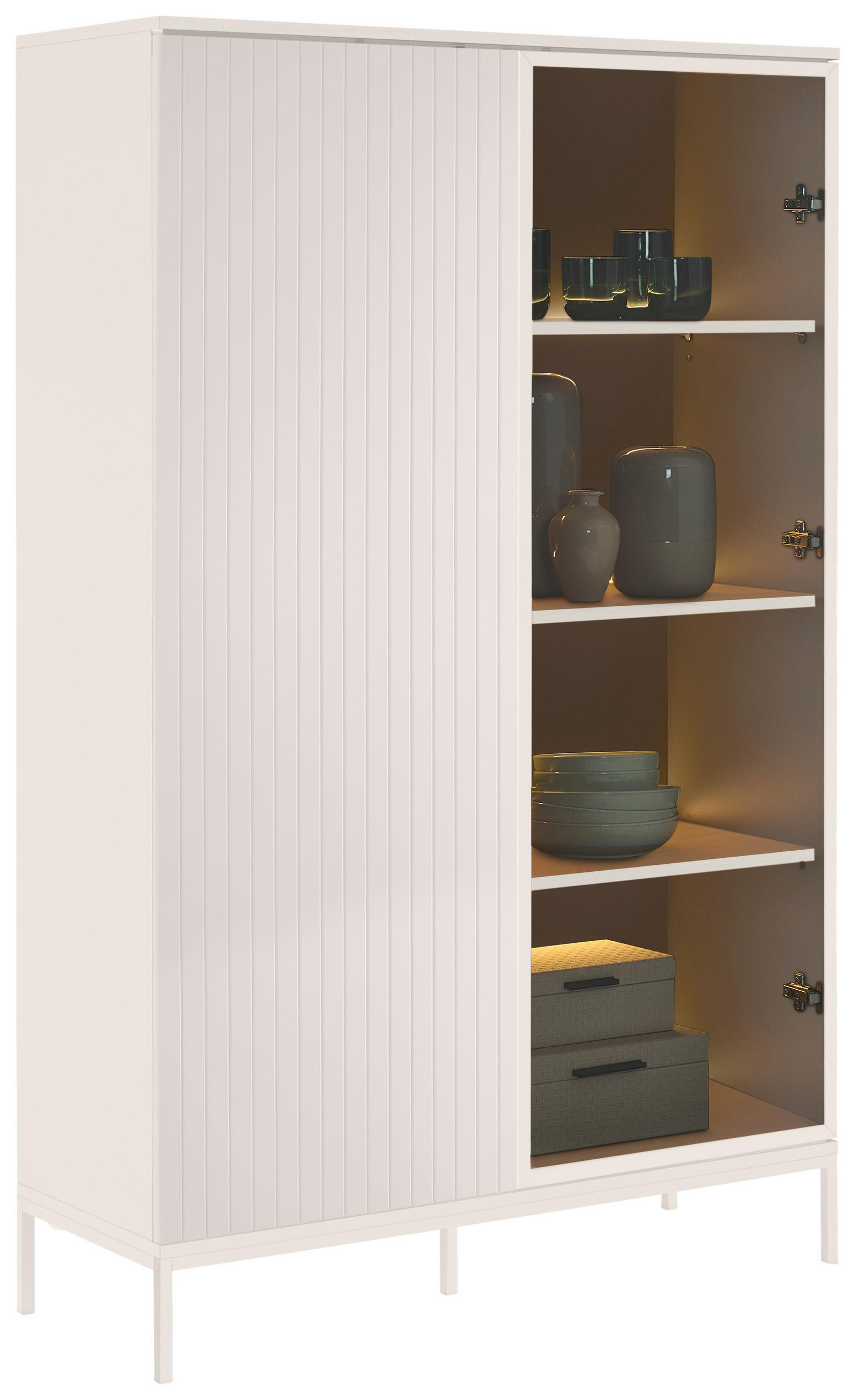 HIGHBOARD  in 103/167/38 cm  - Kaschmir, KONVENTIONELL, Glas/Holzwerkstoff (103/167/38cm) - Voleo