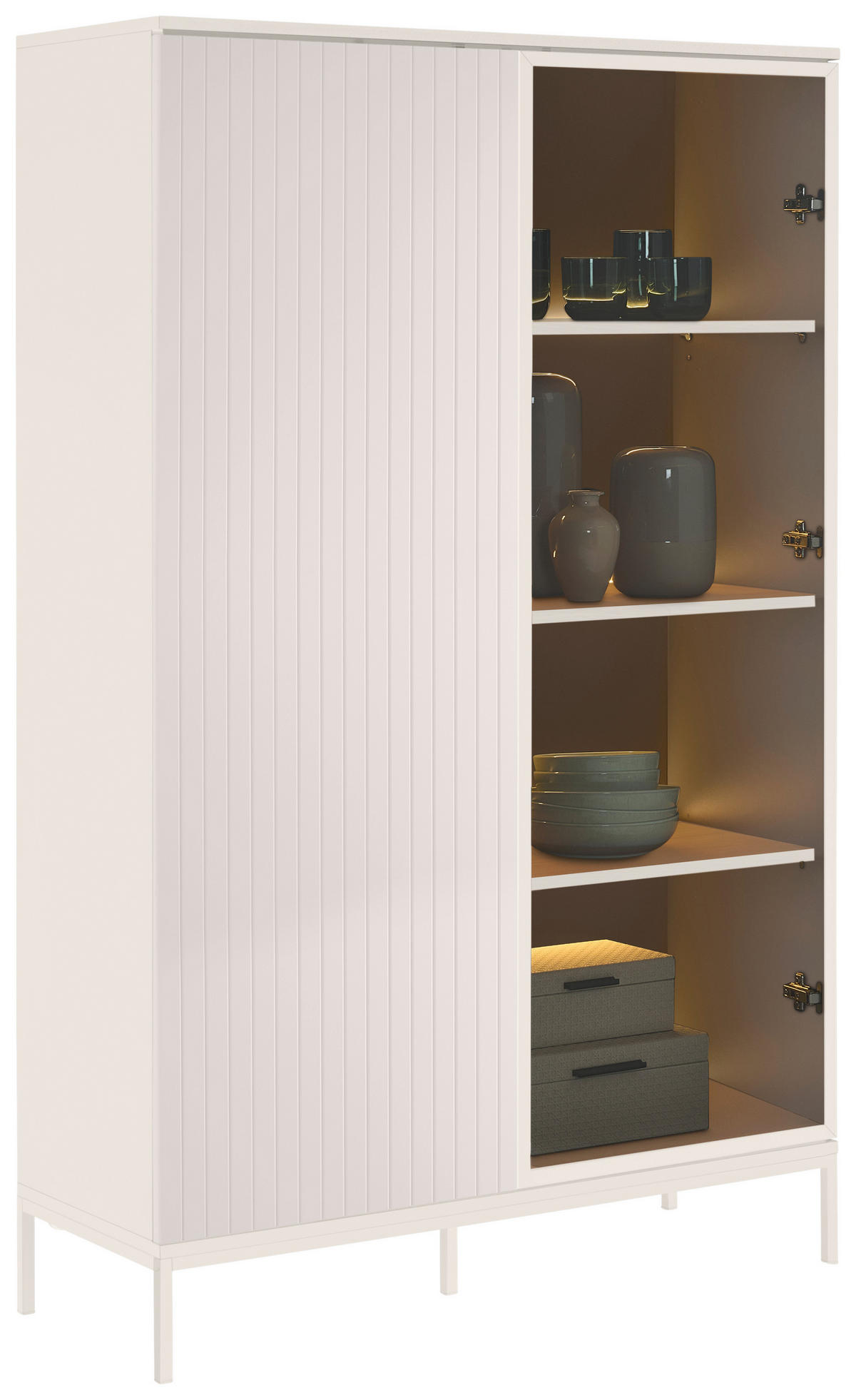 HIGHBOARD  in 103/167/38 cm  - Kaschmir, KONVENTIONELL, Glas/Holzwerkstoff (103/167/38cm) - Voleo