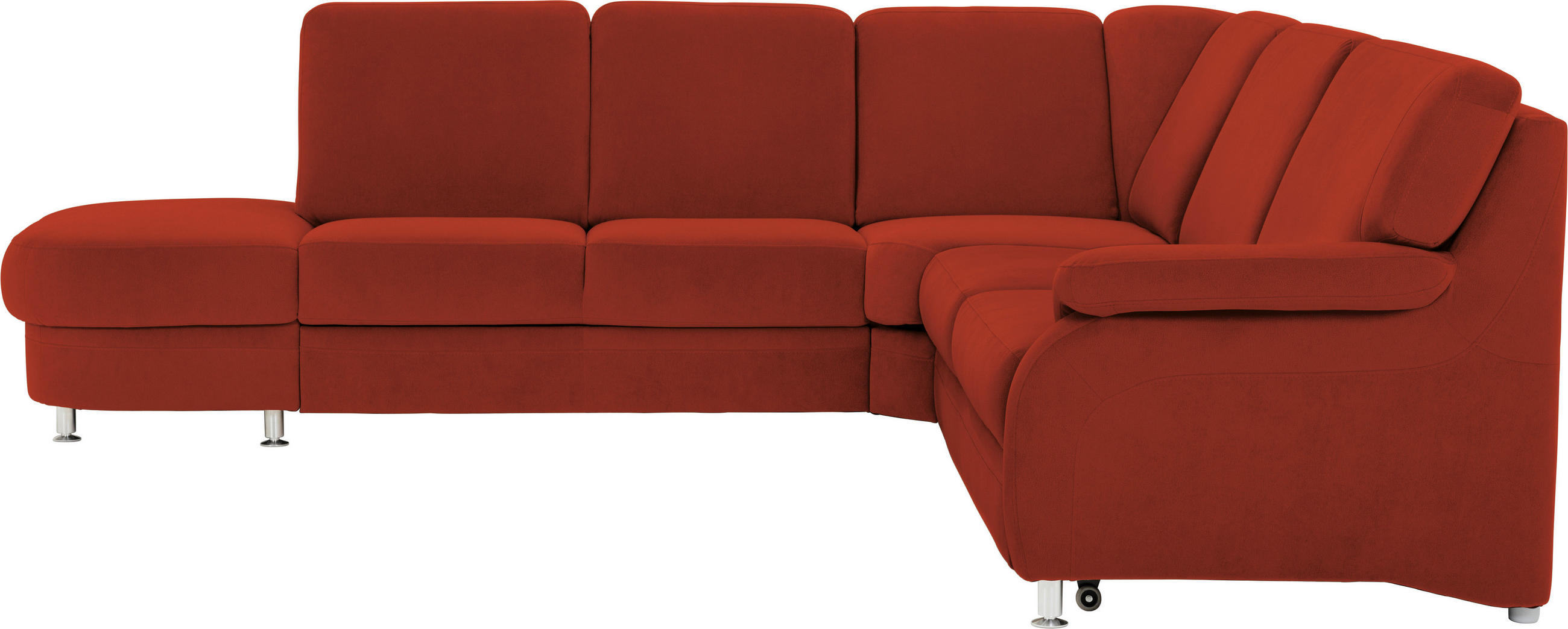 Thumbnail - Beldomo System Ecksofa, Terracotta, Textil, Uni, Ottomane links, L-Form, 287x269 cm, Goldenes M, Typenauswahl, Fußauswah...