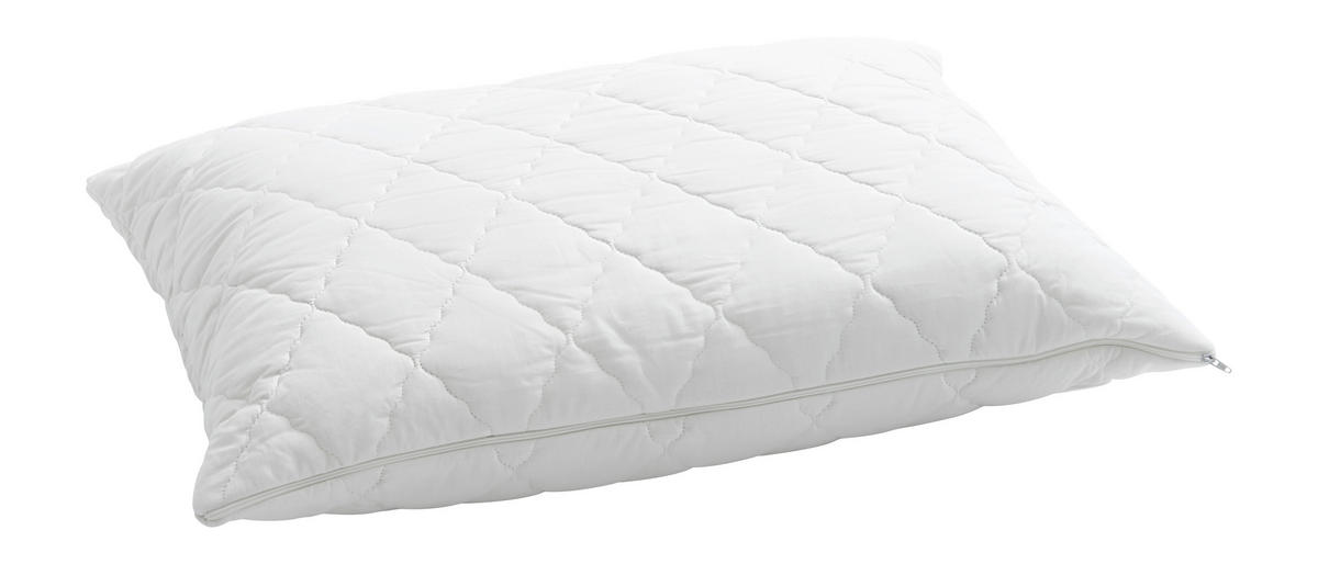 KOPFKISSEN 65/100 cm  - Weiss, Basics, Textil (65/100cm) - Billerbeck