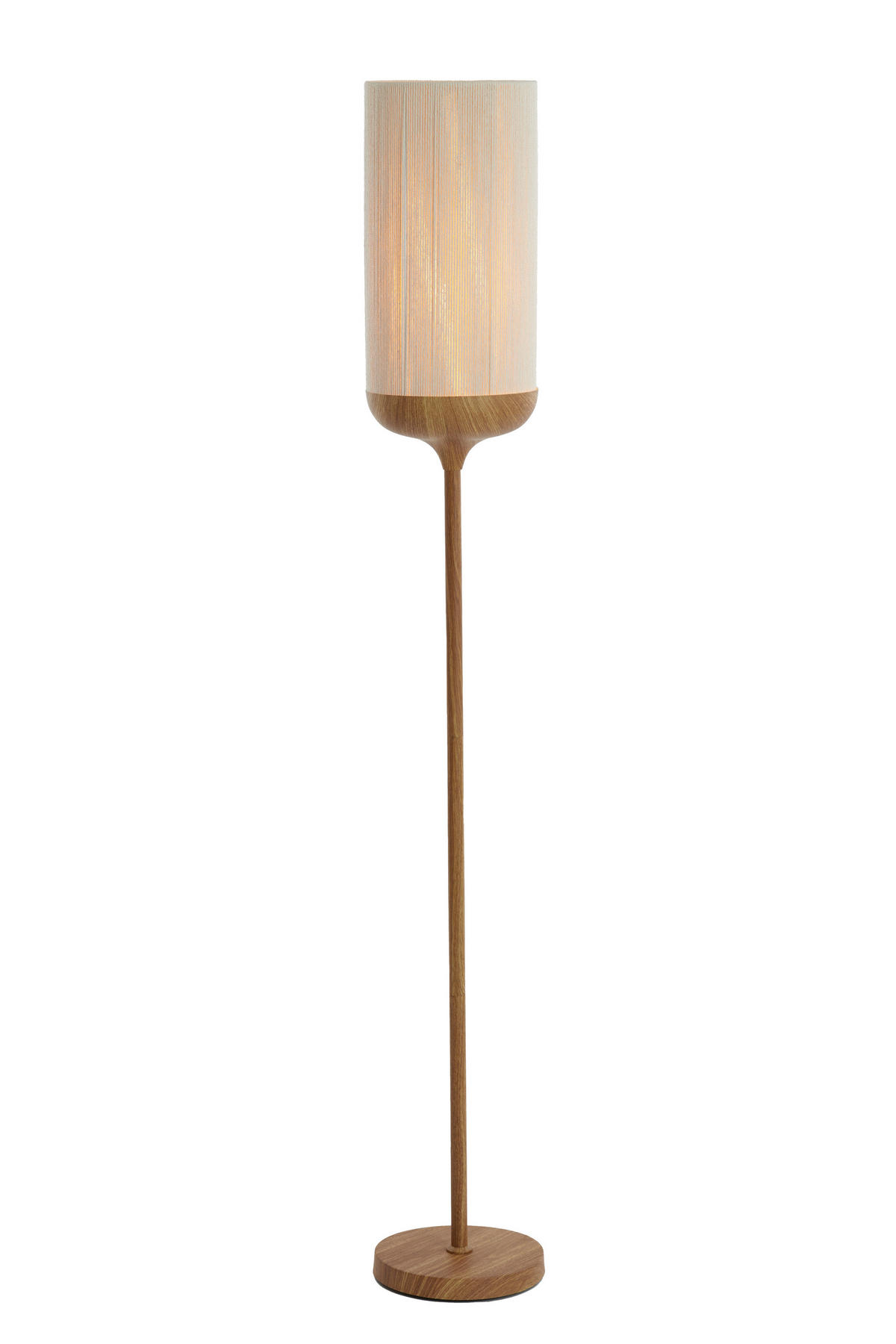 STEHLEUCHTE Dania 23/159/23 cm   - Braun, Design, Kunststoff/Textil (23/159/23cm) - Light & Living