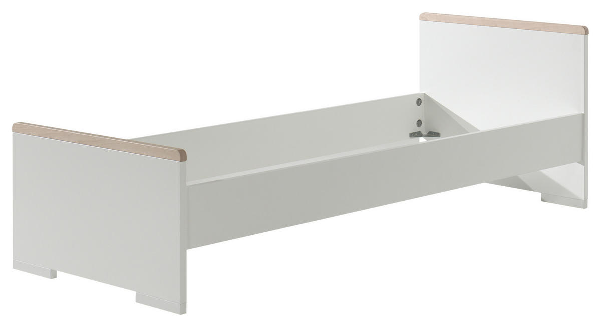 BETT 90/200 cm  in Weiß  - Weiß, MODERN (90/200cm) - MID.YOU