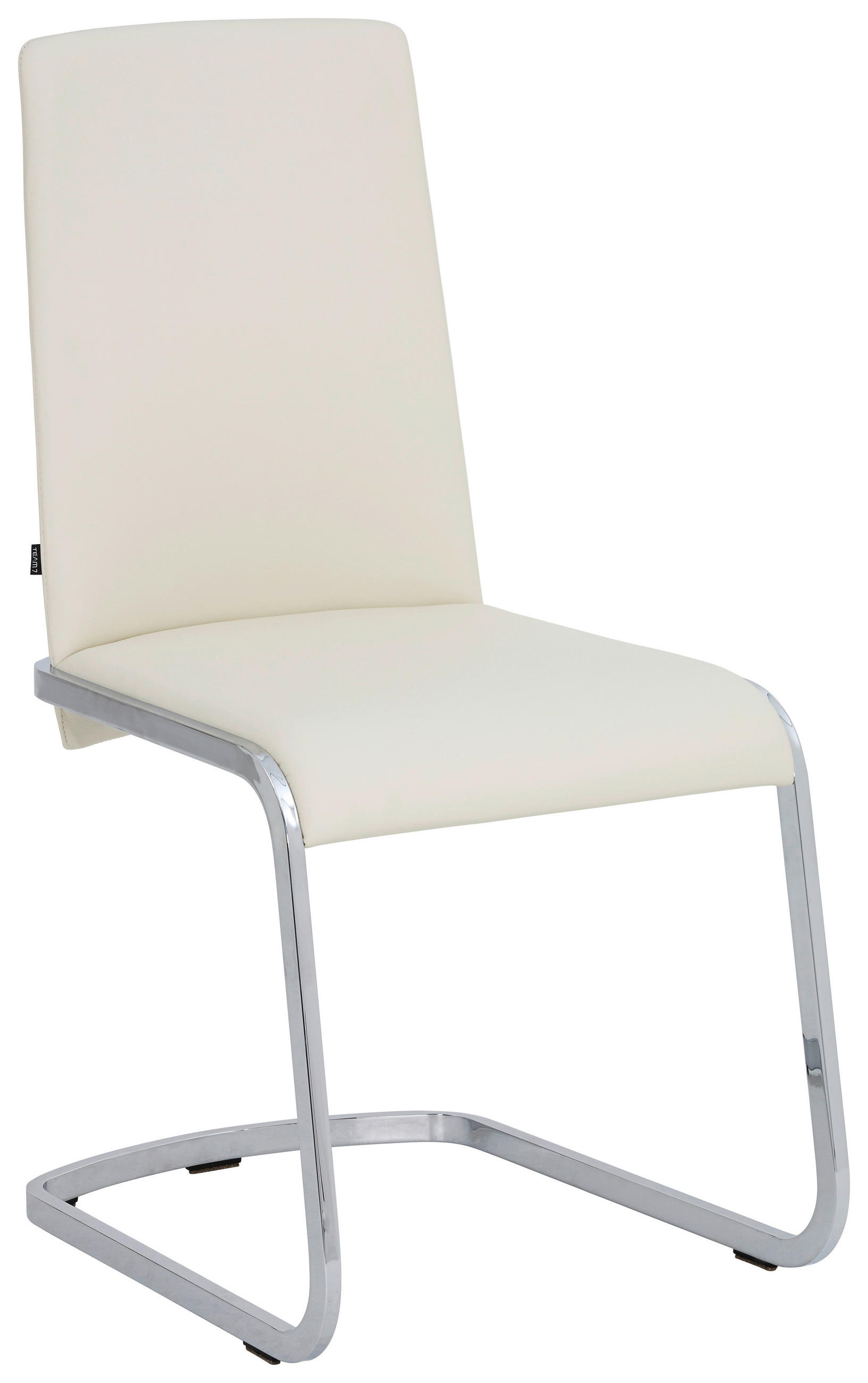 SCHWINGSTUHL  Lederauswahl  Echtleder  Weiß, Chromfarben  - Chromfarben/Weiß, Design, Leder/Metall (47,5/95/60,5cm) - TEAM 7