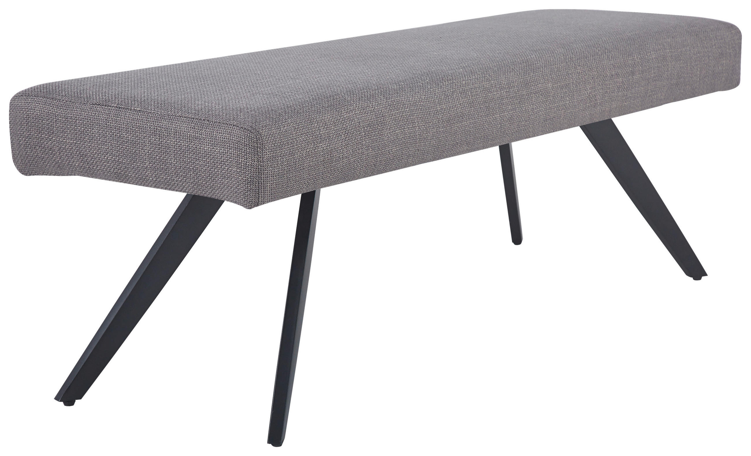 SITZBANK in Metall, Textil Hellgrau  - Hellgrau/Schwarz, KONVENTIONELL, Textil/Metall (140/49/47cm) - MID.YOU